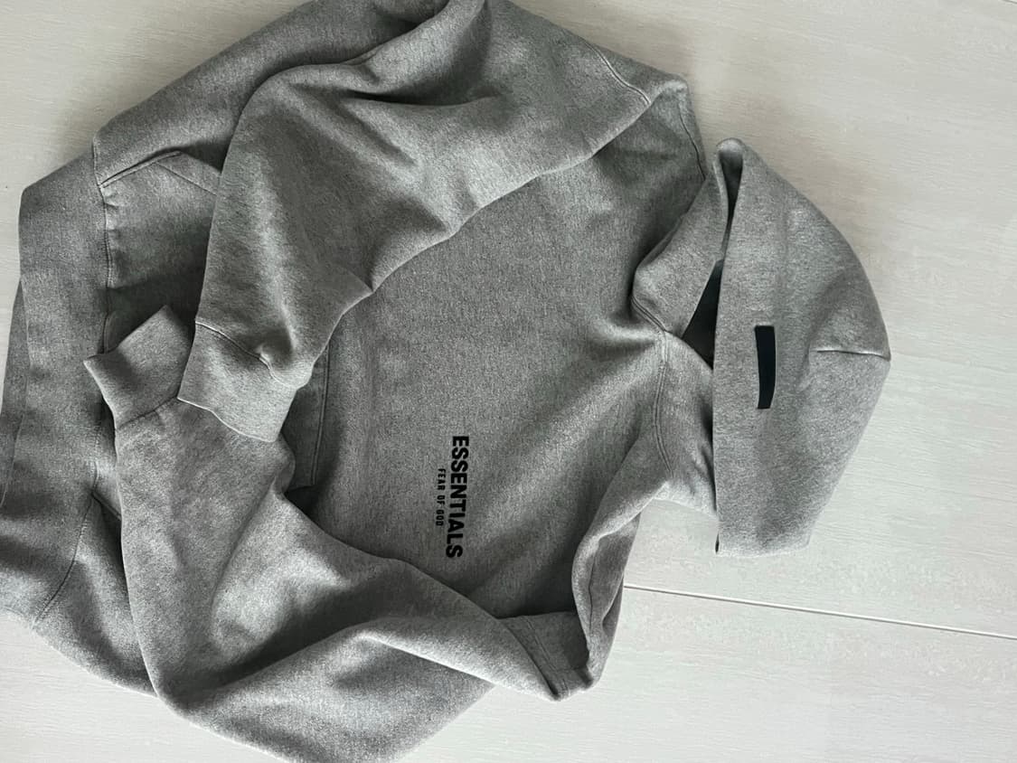 (황금사이즈)(못구함) 에센셜 피어오브갓 후드티 그레이 xs 상품이미지2