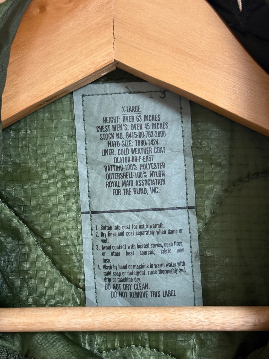 옴니피플 빈티지 m65 퀼팅 라이너 상품이미지3