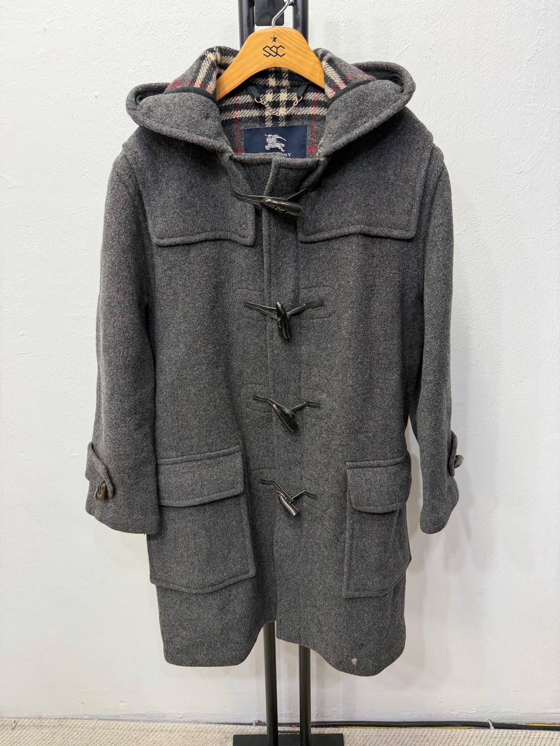 정품) 버버리 여성 루즈핏 그레이 떡볶이 더플 코트 66-77 상품이미지1