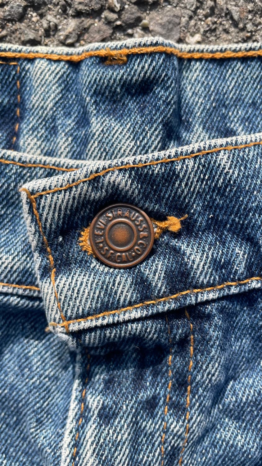90‘s usa 리바이스 565 와이드 레그 데님 상품이미지6