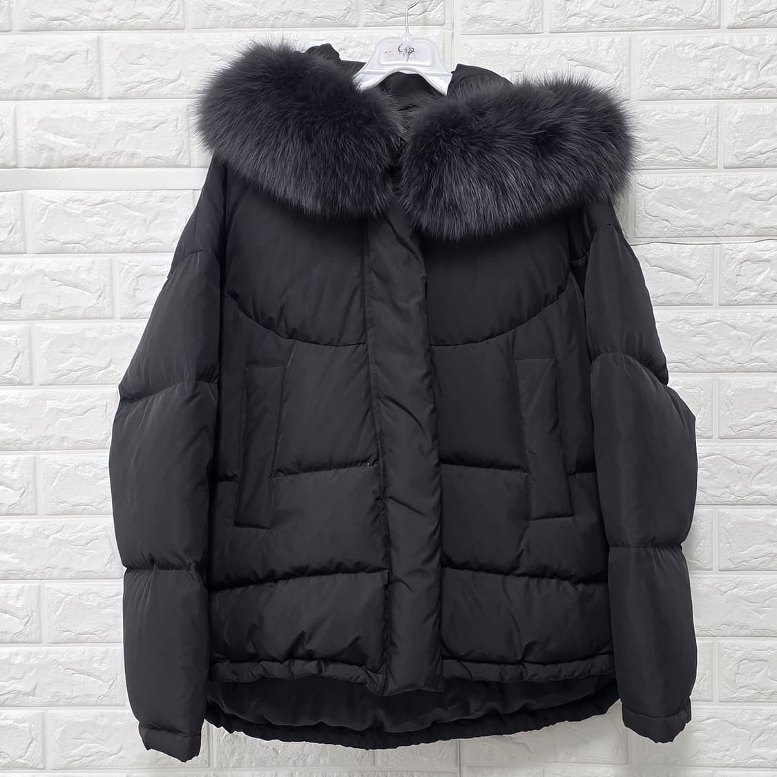 택포_ 지컷 폭스퍼 구스다운 패딩 M 상품이미지1