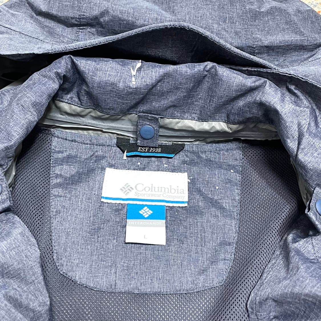 컬럼비아 네이비 롱 경량 바람막이 야상 여성L 상품이미지4