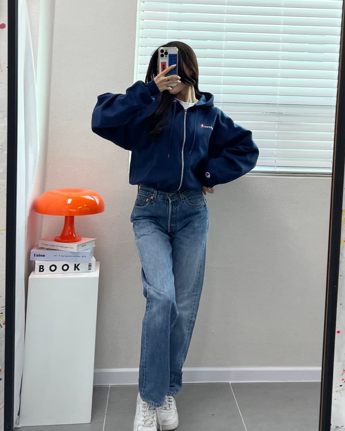 (WOMEN)챔피온 크롭 후드-M1467 상품이미지6