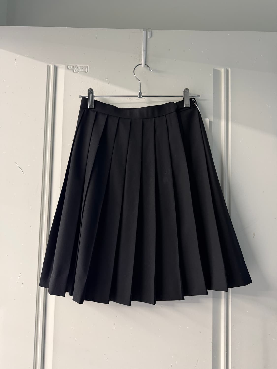 일본빈티지 블랙 플리츠 미디스커트 상품이미지6