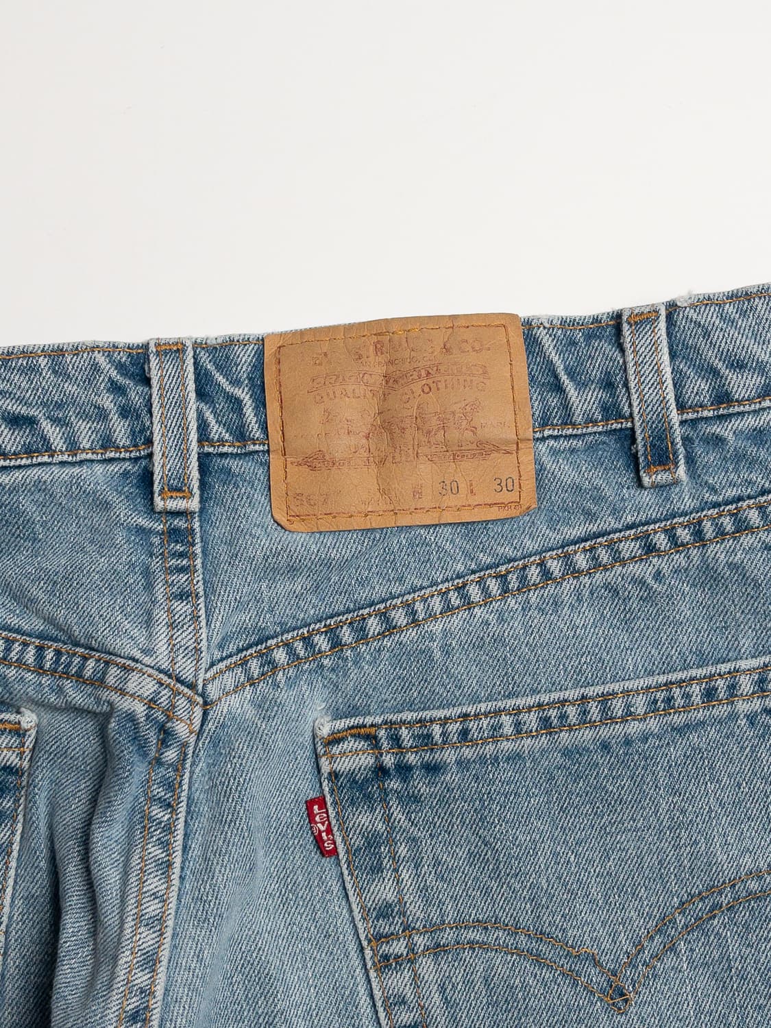 90‘s 미제 리바이스 567 루즈 핏 엑스트라 와이드 레그 30x30 상품이미지8