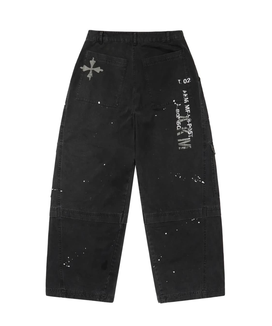 [2] 아캄 페인티드 밀리터리 카고 팬츠 블랙 상품이미지1