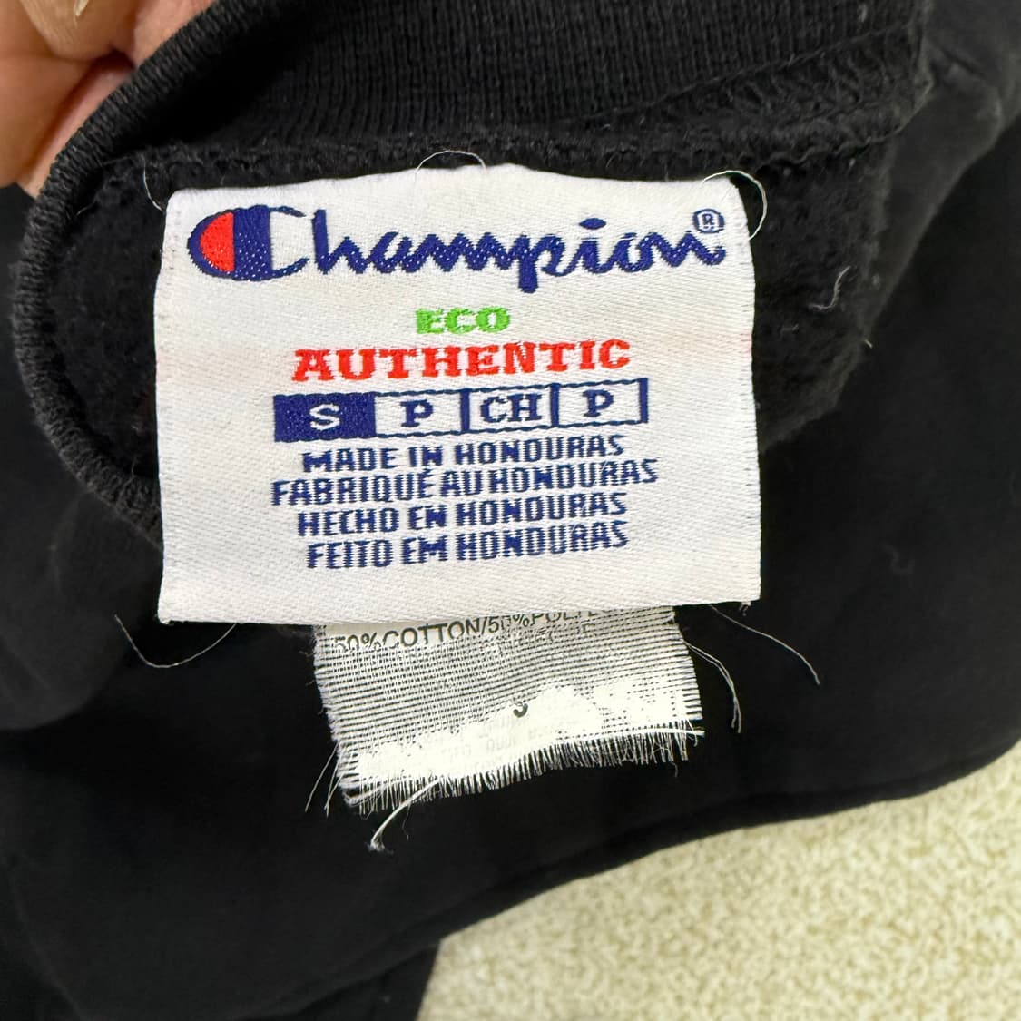 [S] 챔피온 어센틱 블랙 맨투맨 0105T1 상품이미지3