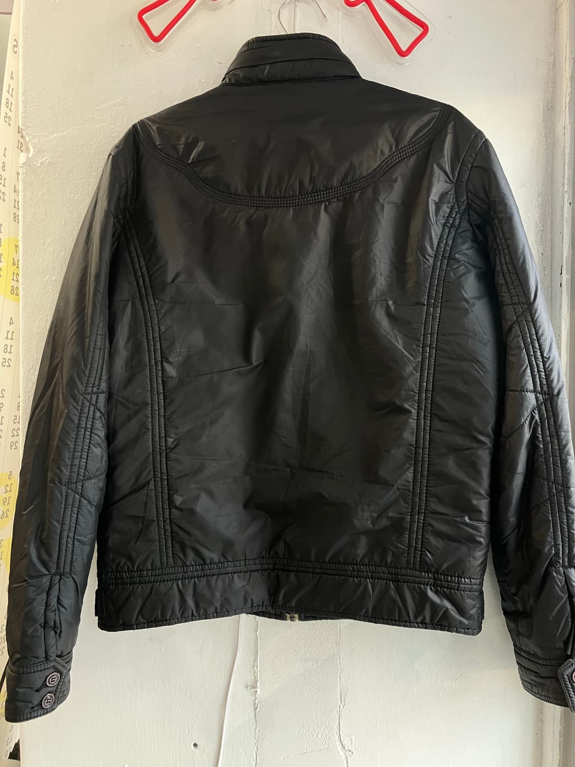 Diesel 블랙 퀼팅 자켓 M 상품이미지8