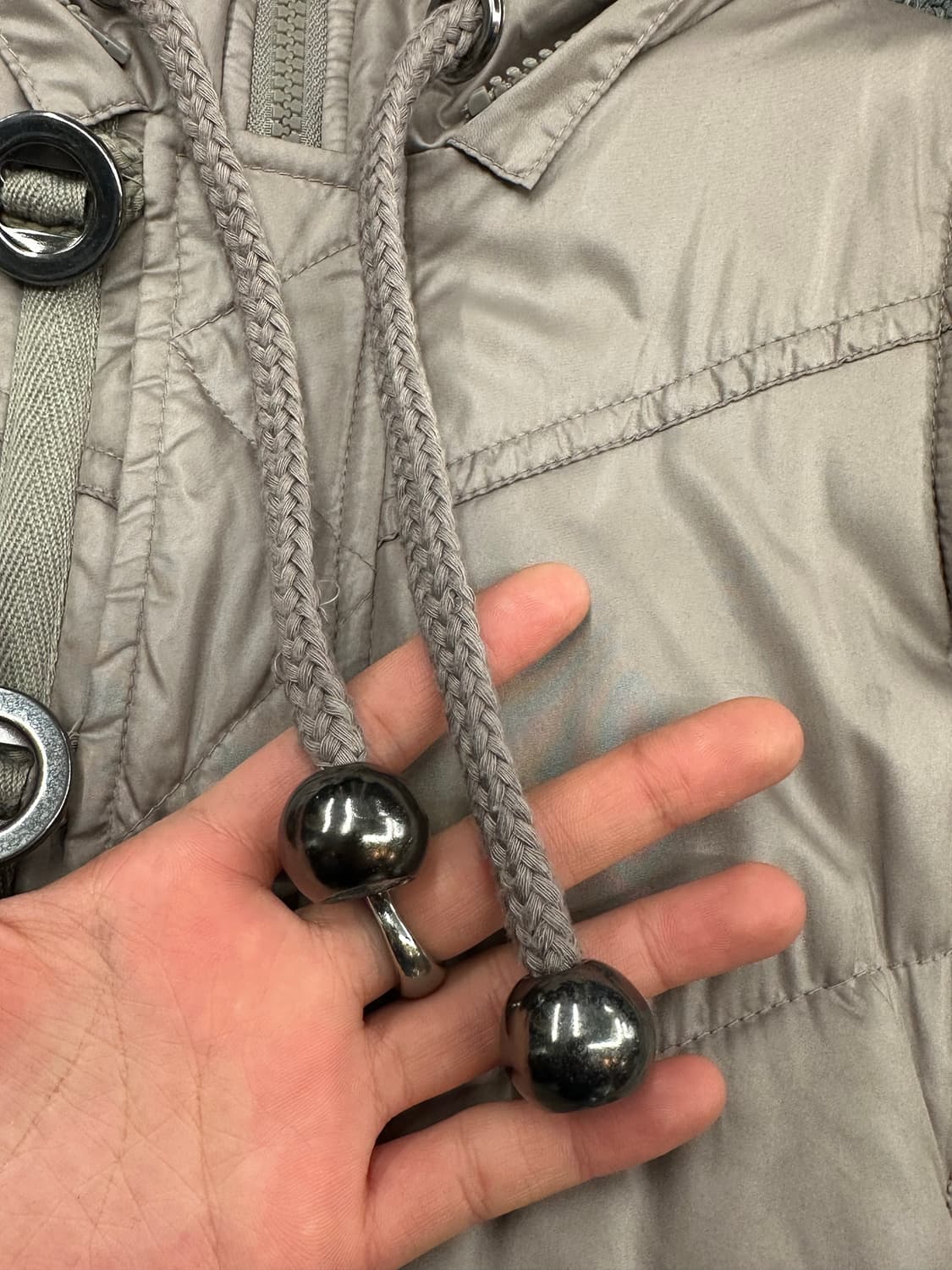 M)Japanese vintage 여성 베이지 패딩 베스트 상품이미지2