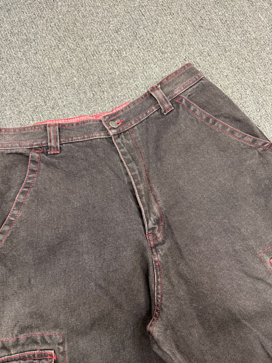 1)HOBO 빈티지 흑청 카고 데님팬츠 상품이미지3