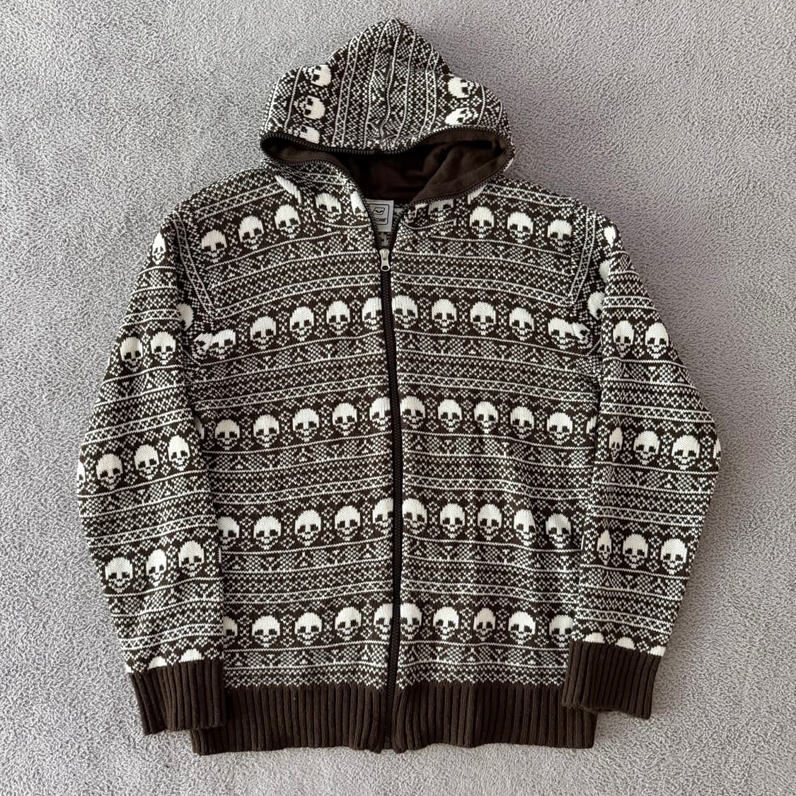 Skull knit hoodie 상품이미지1