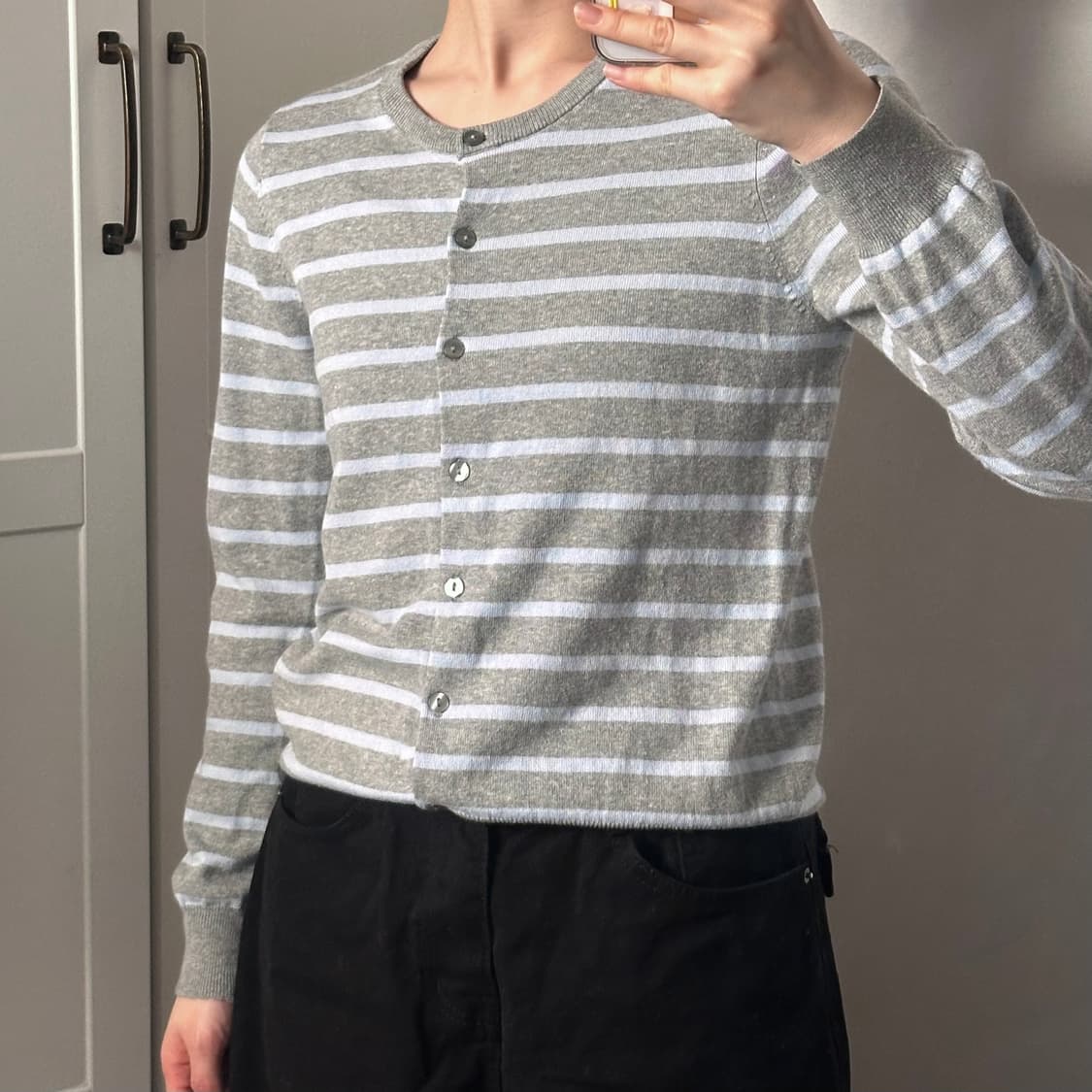 빈티지 일본 GU 쿨톤 스트라이프 가디건 상품이미지3