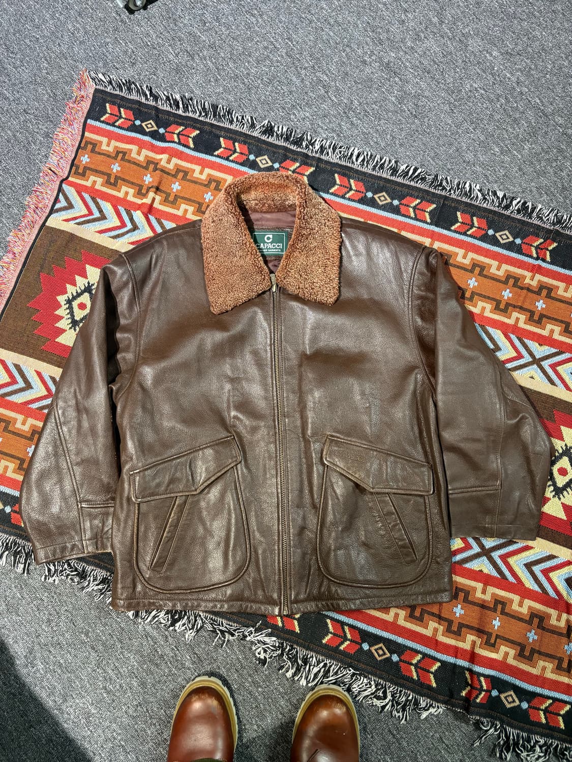 CAPACCI 빈티지 소가죽 레더자켓 상품이미지2