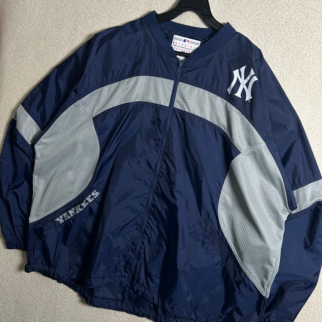 (XL) 90s 퓨마MLB 뉴욕양키스 빅로고 바람막이 자켓 상품이미지2