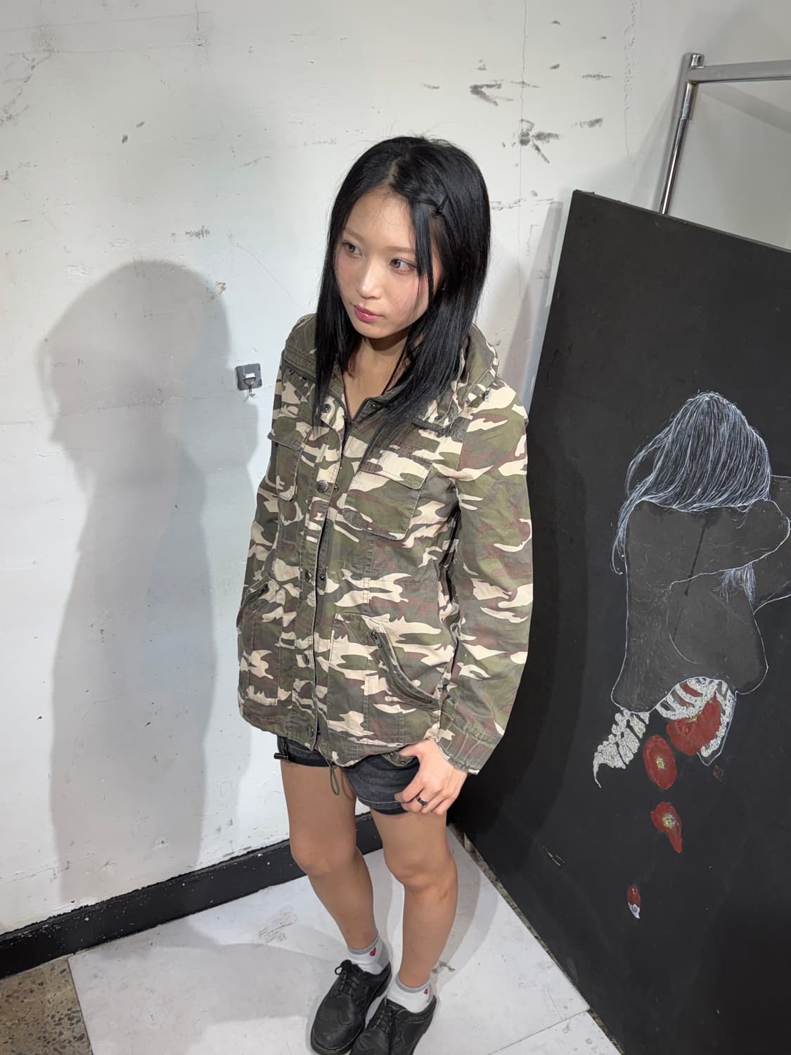 JPN OZOC 오조크 밀리터리 카모 갸루 자켓 야상 36 상품이미지2