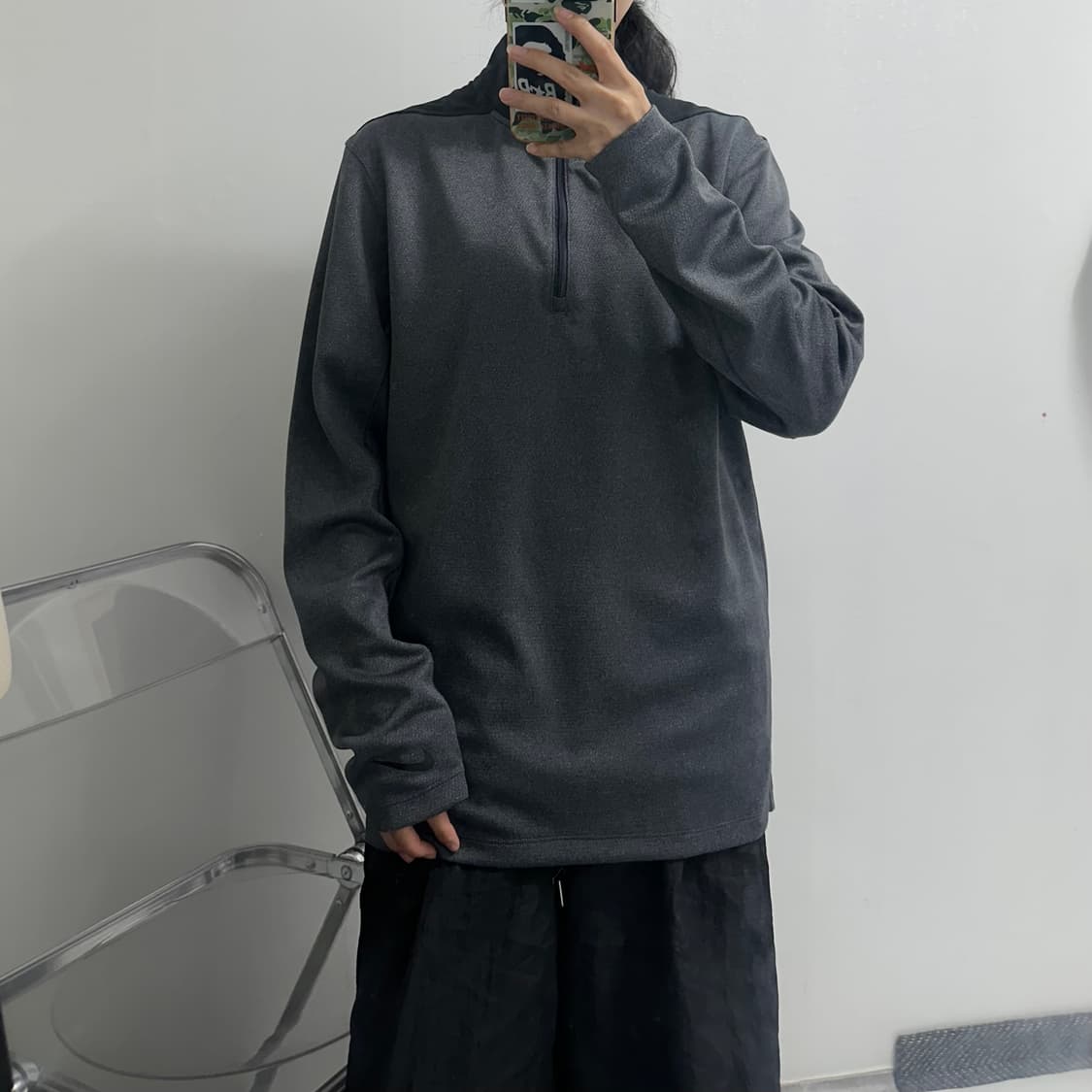 나이키 골프 드라이핏 스우시 반집업 져지 긴팔티 상품이미지3