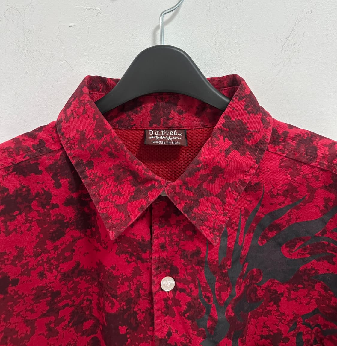 DJ FREE punk lettering red shirts  상품이미지4