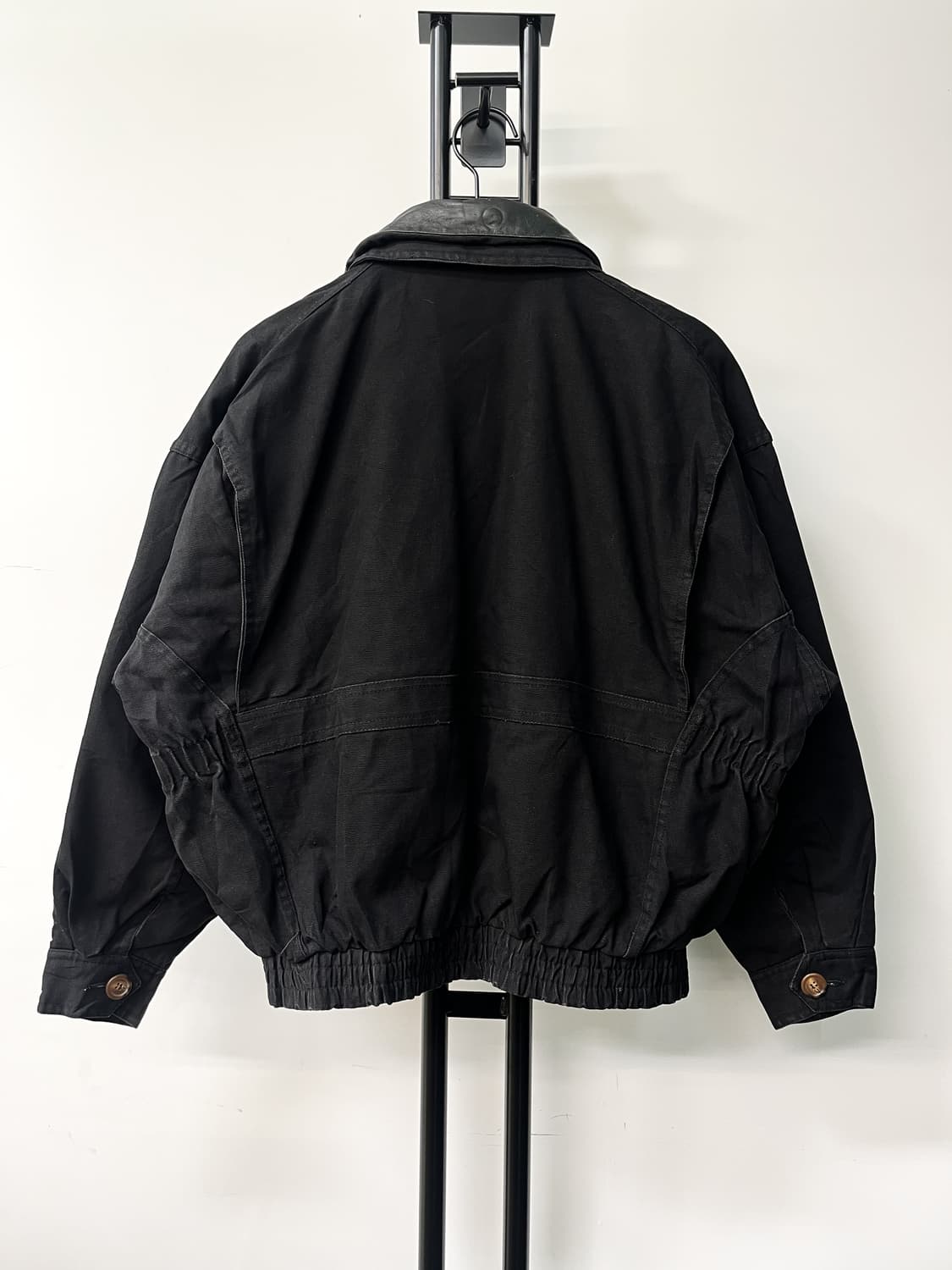 Hunderd 90's 레더 카라 봄버 상품이미지4