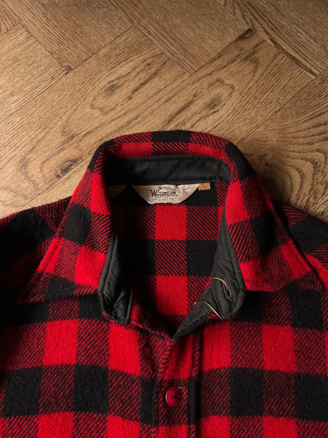 [L]60's 울리치 USA 버팔로 체크 울 셔츠 상품이미지2