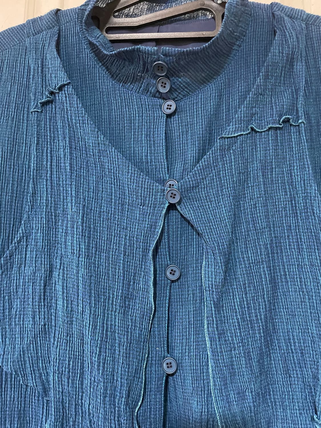 유니크 빈티지 플리츠 청록색 원피스 상품이미지5