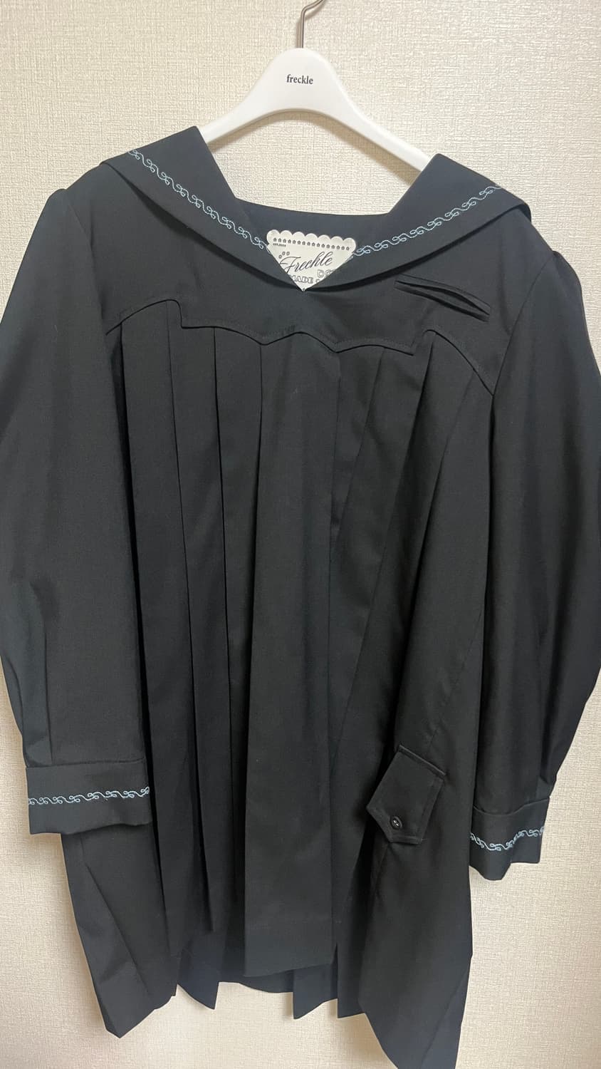 프레클 세일러 플리츠 벨트 드레스 원피스 상품이미지2