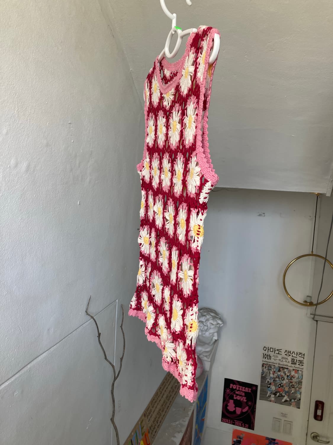 플라워 뜨개 레이스 니팅 베스트 상품이미지5