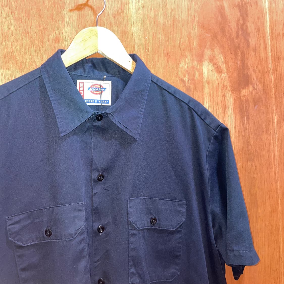 (XL) Dickies 디키즈 반팔 워크 셔츠 블랙 상품이미지2