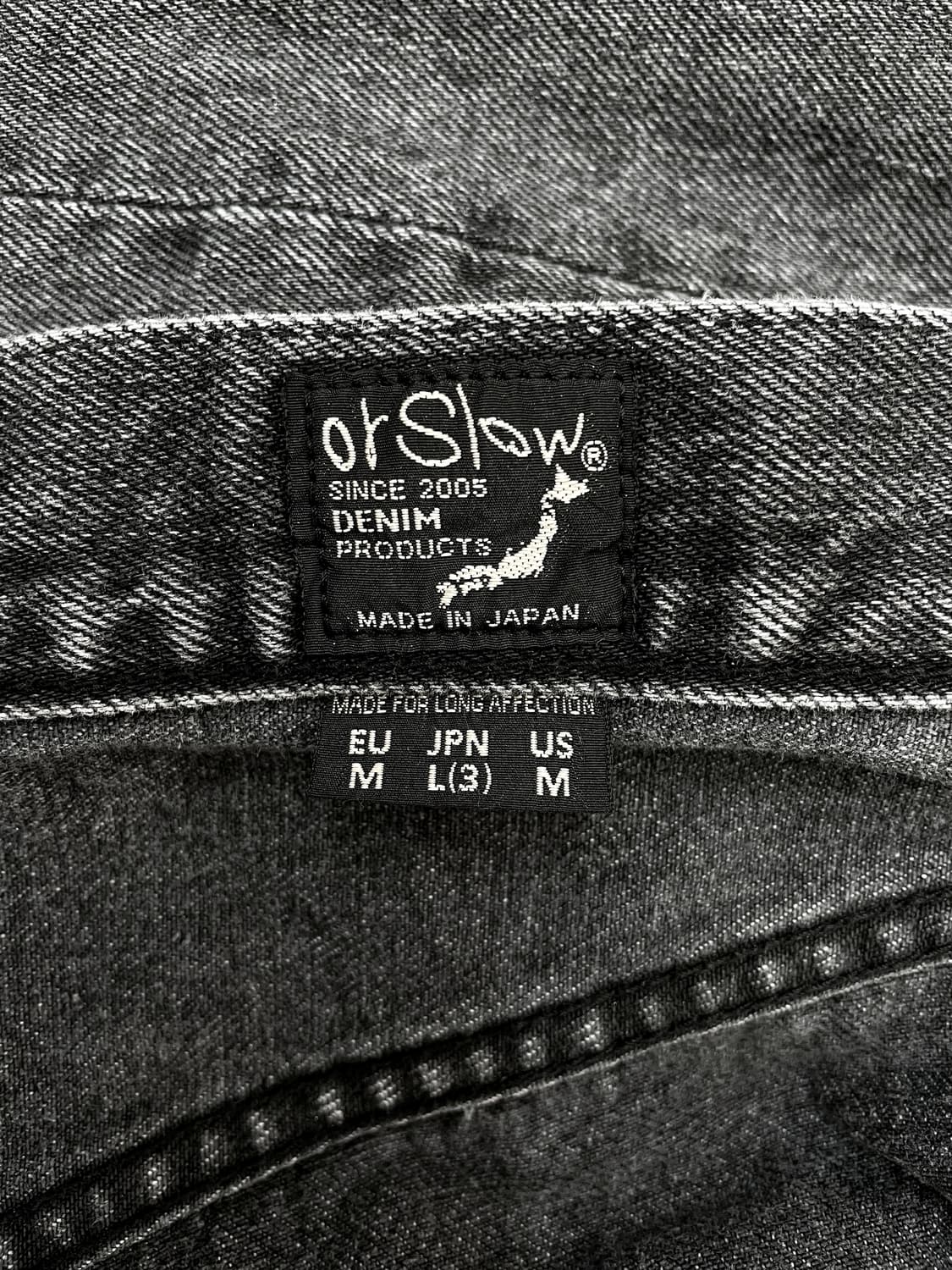 오어슬로우(orSlow) 107 아이비 핏 블랙 데님 상품이미지4