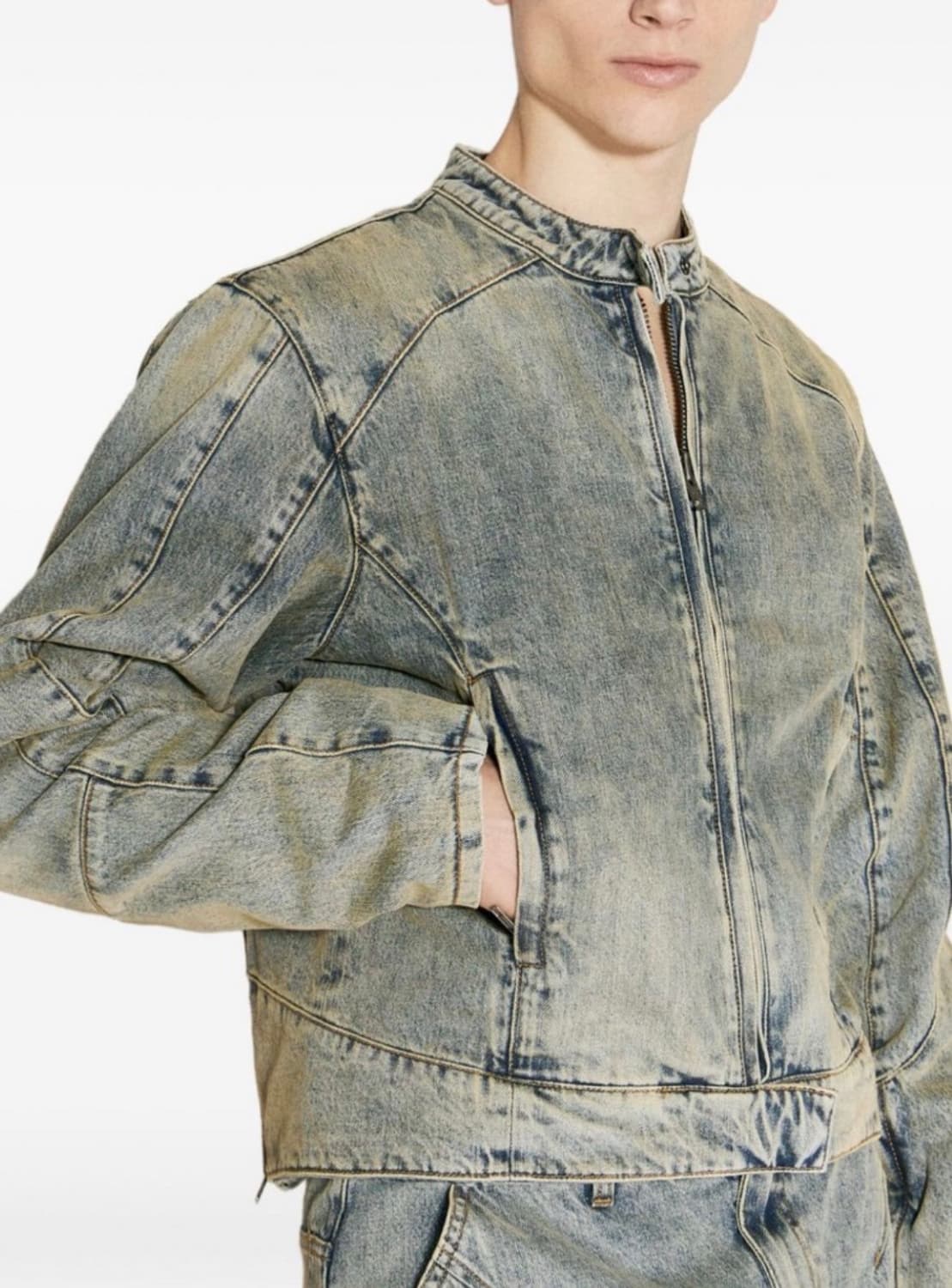 (M) 엔타이어 스튜디오 데님 봄버 상품이미지1