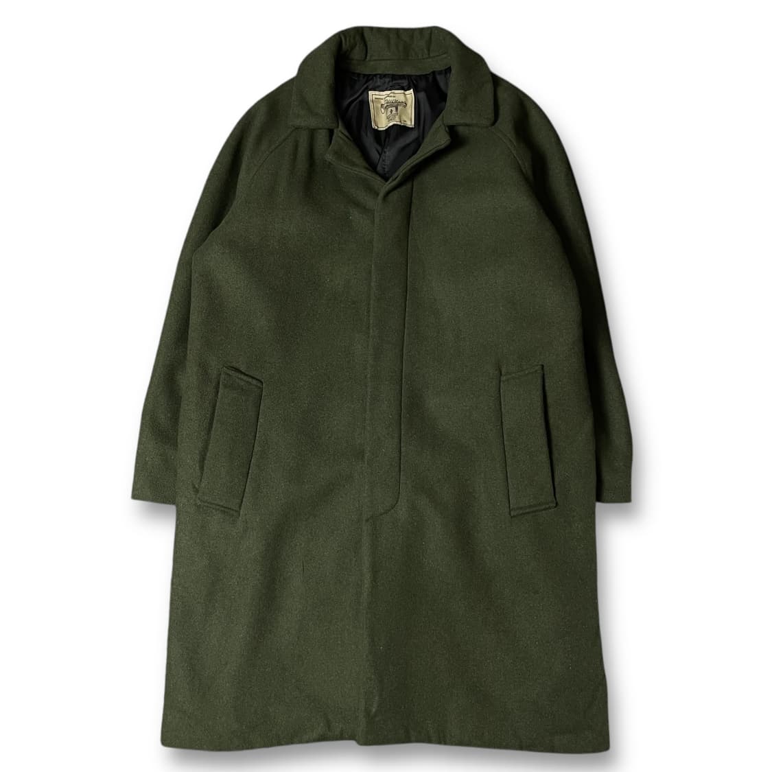 NFloor 카키 히든버튼 롱 싱글 코트 50 상품이미지1