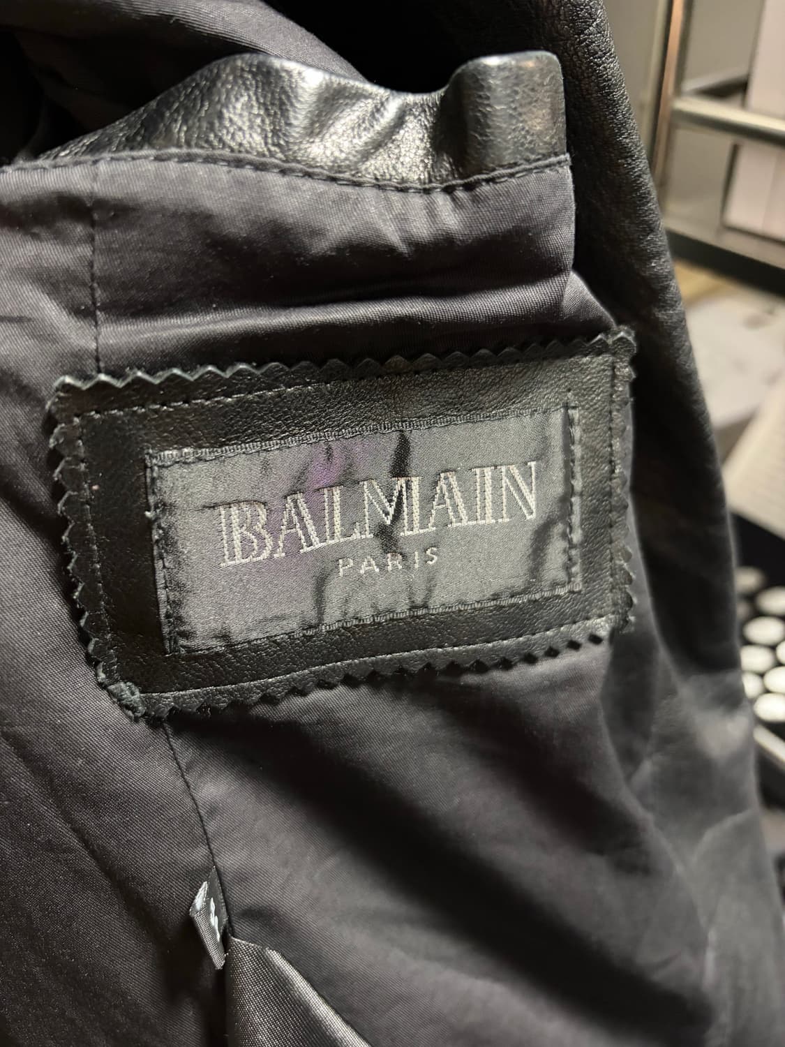 2014 S/S 발망 바이커 레더 자켓 상품이미지4