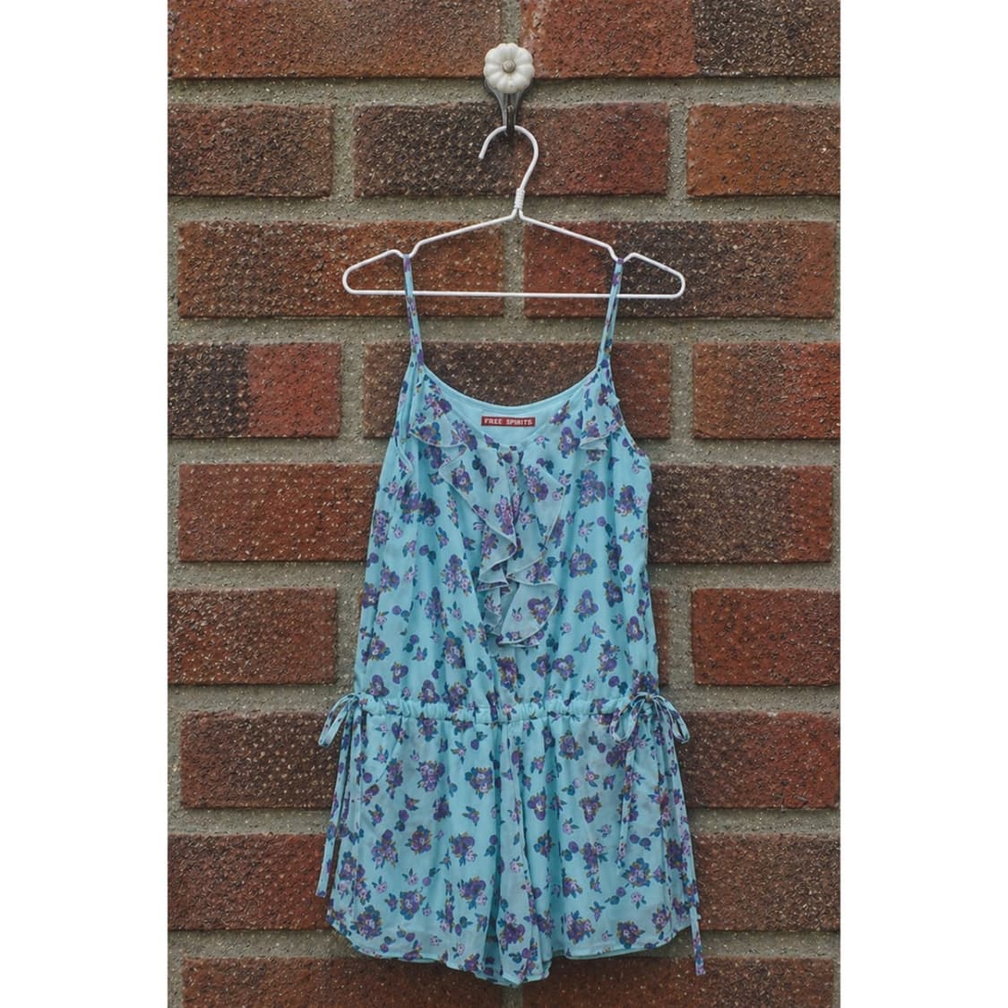 Y2K 하늘색 슬리브리스 티셔츠 상품이미지3