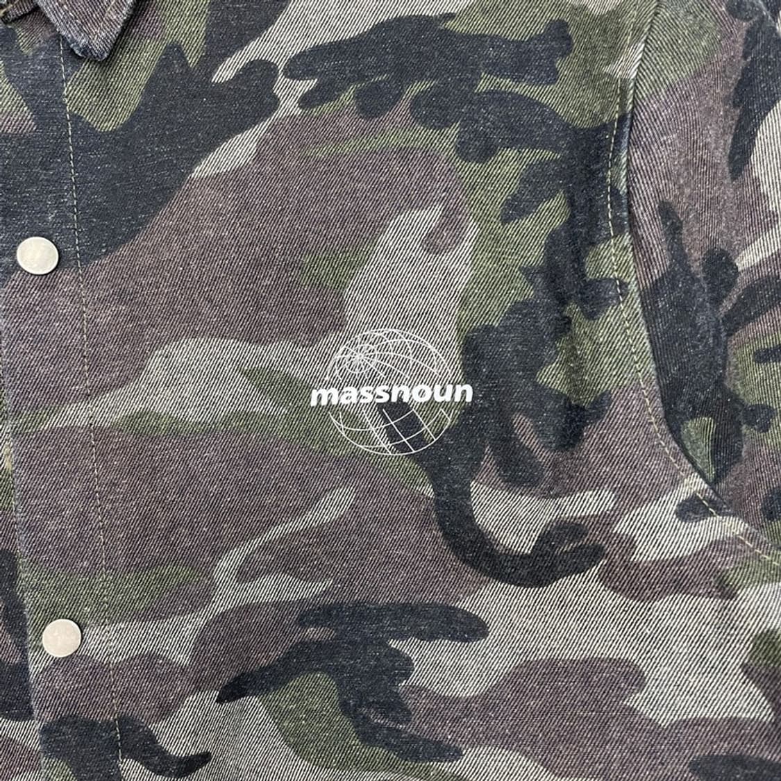 MASSNOUN 카모플라쥬 데님 코치 자켓 L 상품이미지3