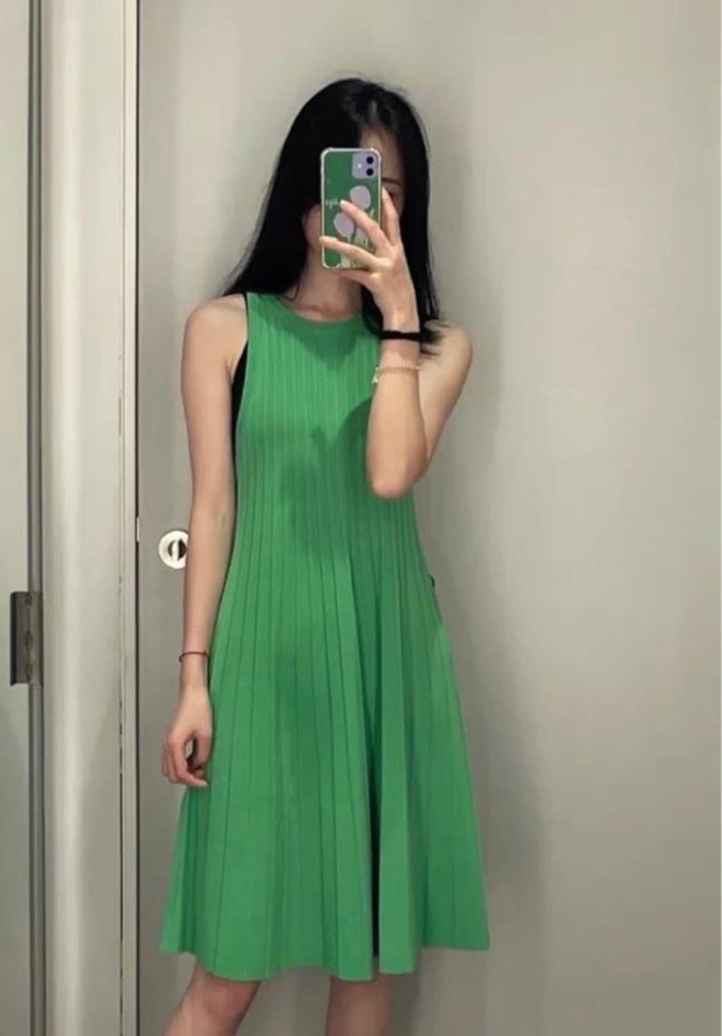 Cos 코스 플리츠 A라인 니트 원피스 상품이미지2