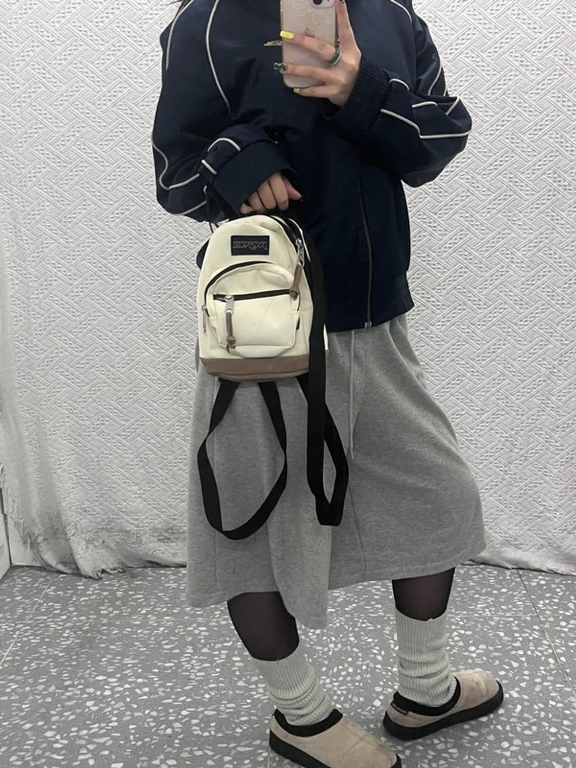 잔스포츠 빈티지 키치 캐주얼 미니 크림 백팩 C07551 상품이미지1