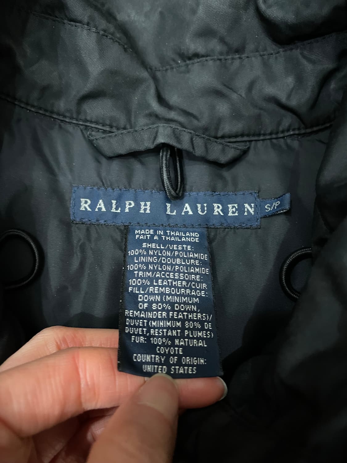 폴로 랄프로렌 소가죽 장식 구스다운 푸퍼 베스트 블랙 상품이미지8