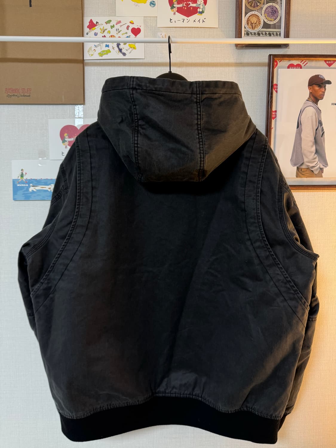 [XL]디키즈 캔버스 패디드 후드 집업 블랙 상품이미지3