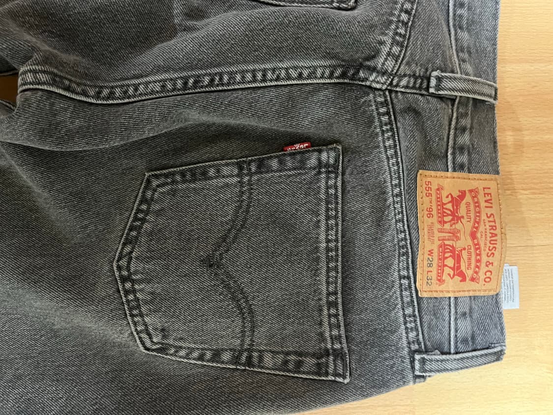 리바이스 555 96 릴렉스 스트레이트진 그레이 28/32 상품이미지3