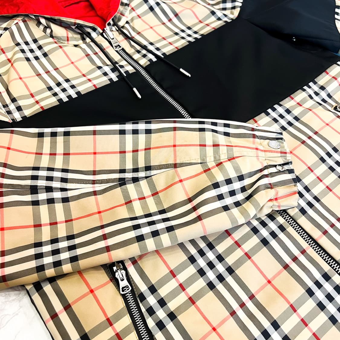 버버리 리버시블 체크 바람막이 자켓 상품이미지5