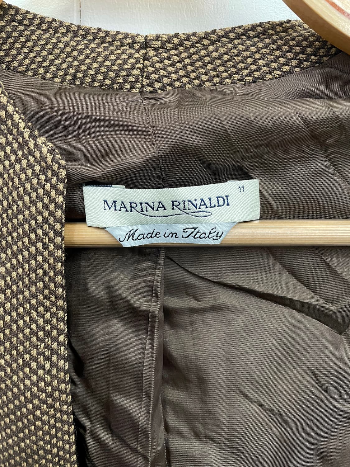 마리나리날디 브라운 패턴 울 100% 집업 자켓 상품이미지6