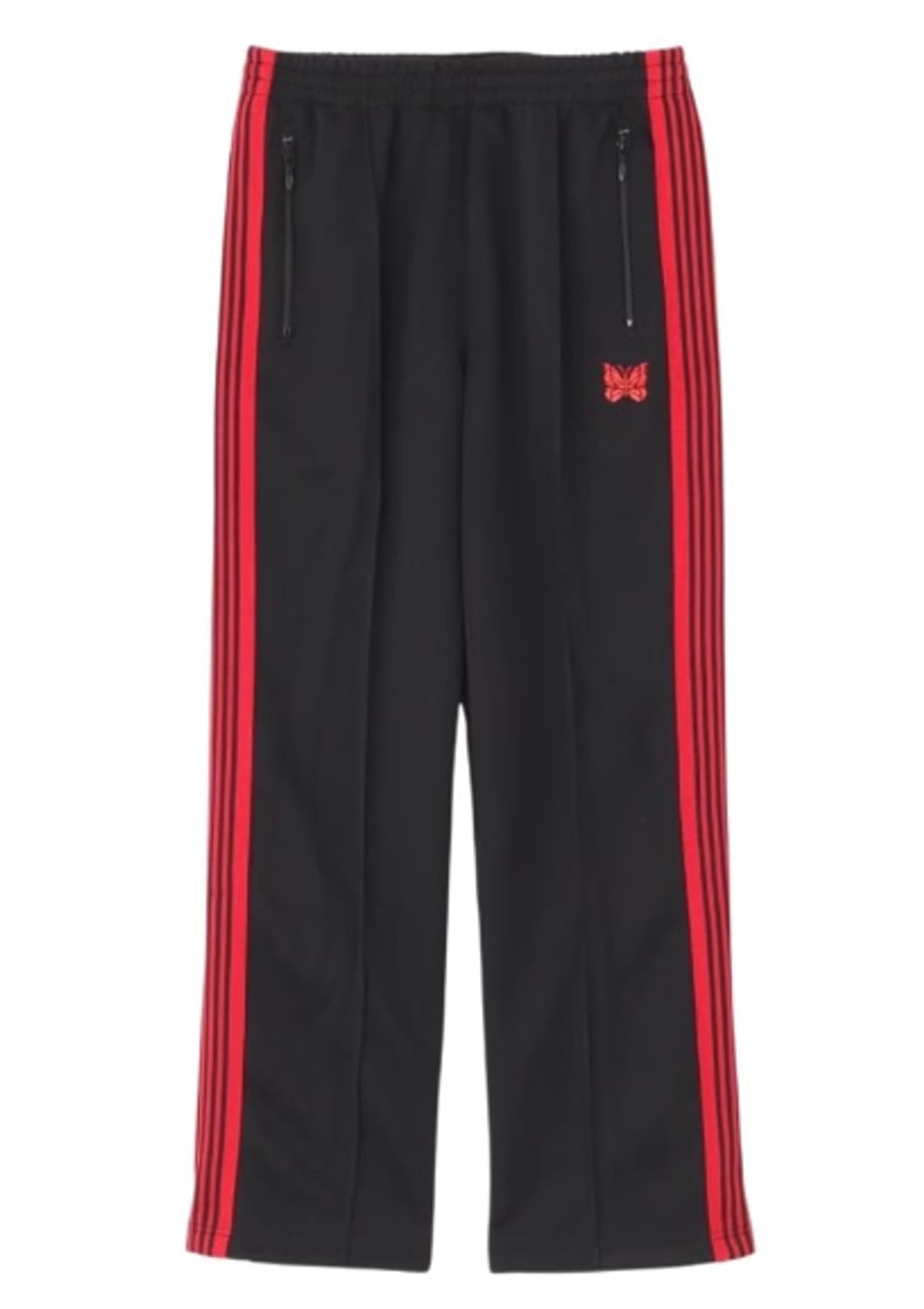 [S]Needles 니들스 LHP 별주 스트레이트 트랙 팬츠 블랙 레드 상품이미지1