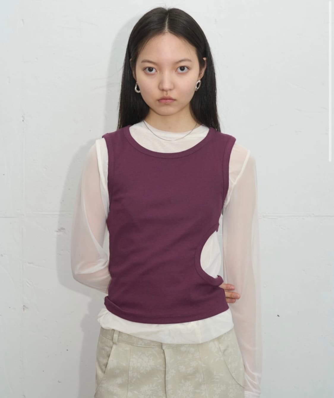 피키 소사이어티 Side Cutout Ribbed Sleeveless 상품이미지1