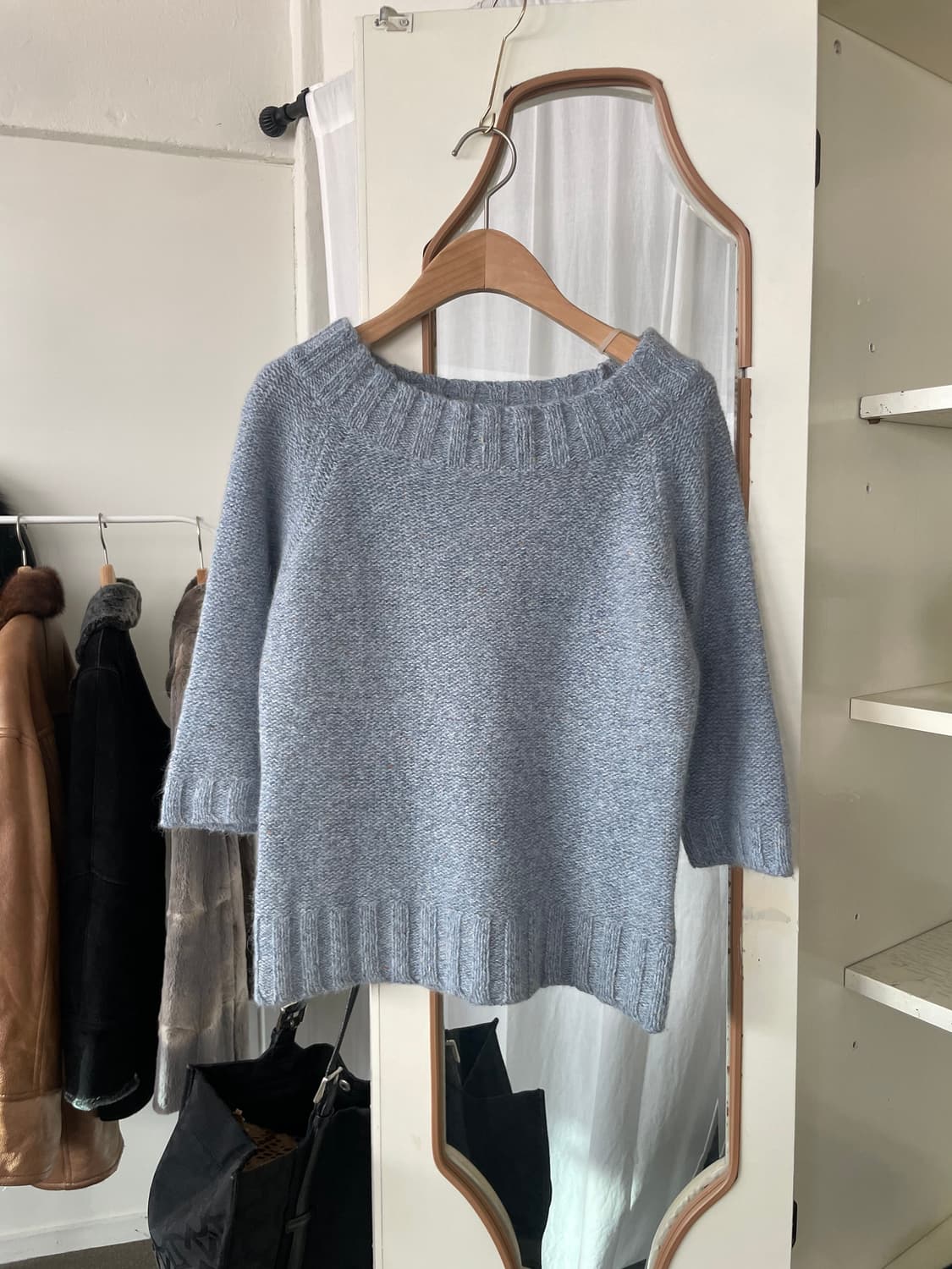 vintage boat neck angora knit 상품이미지1