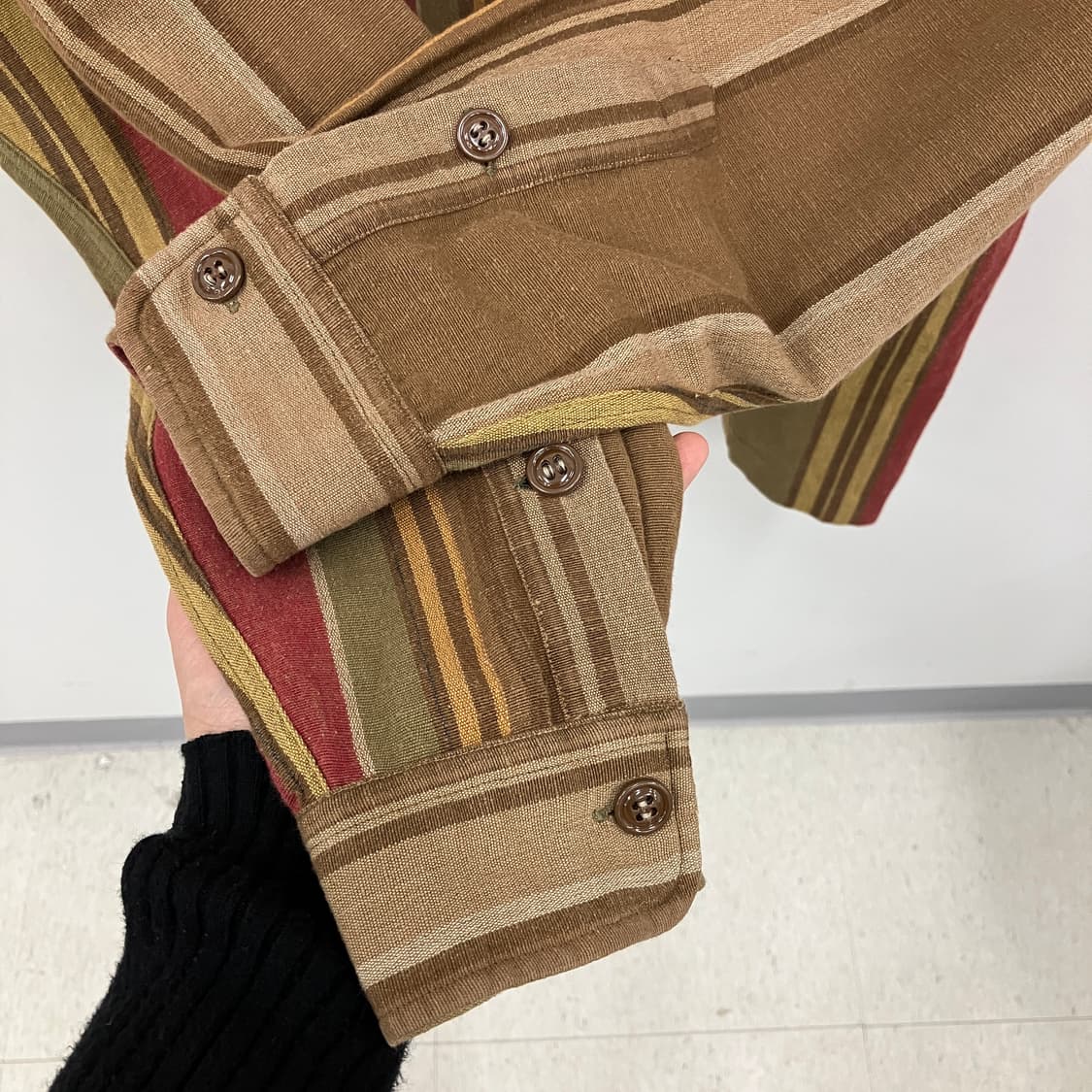 폴로 랄프로렌 멀티 컬러 스트라이프 코튼 셔츠 M 상품이미지5