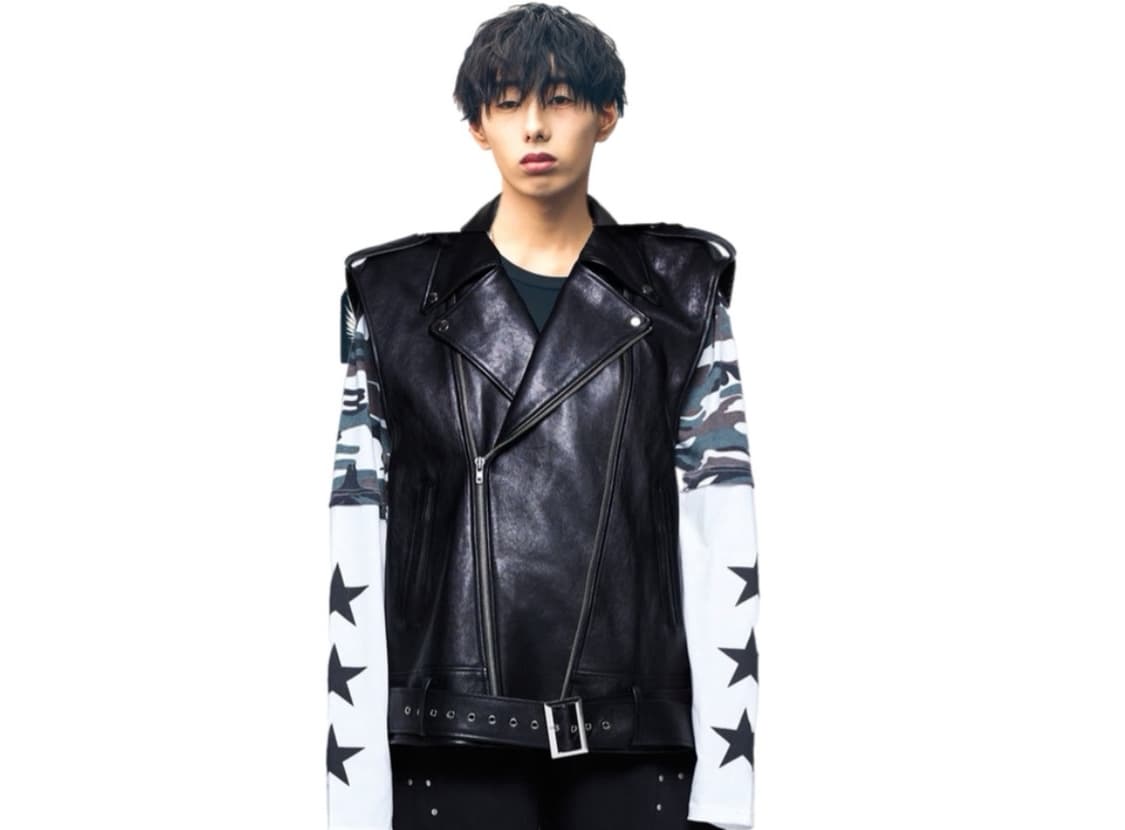 STEPPA  오버핏 메탈 엔젤윙 스터드 양가죽 베스트 상품이미지1