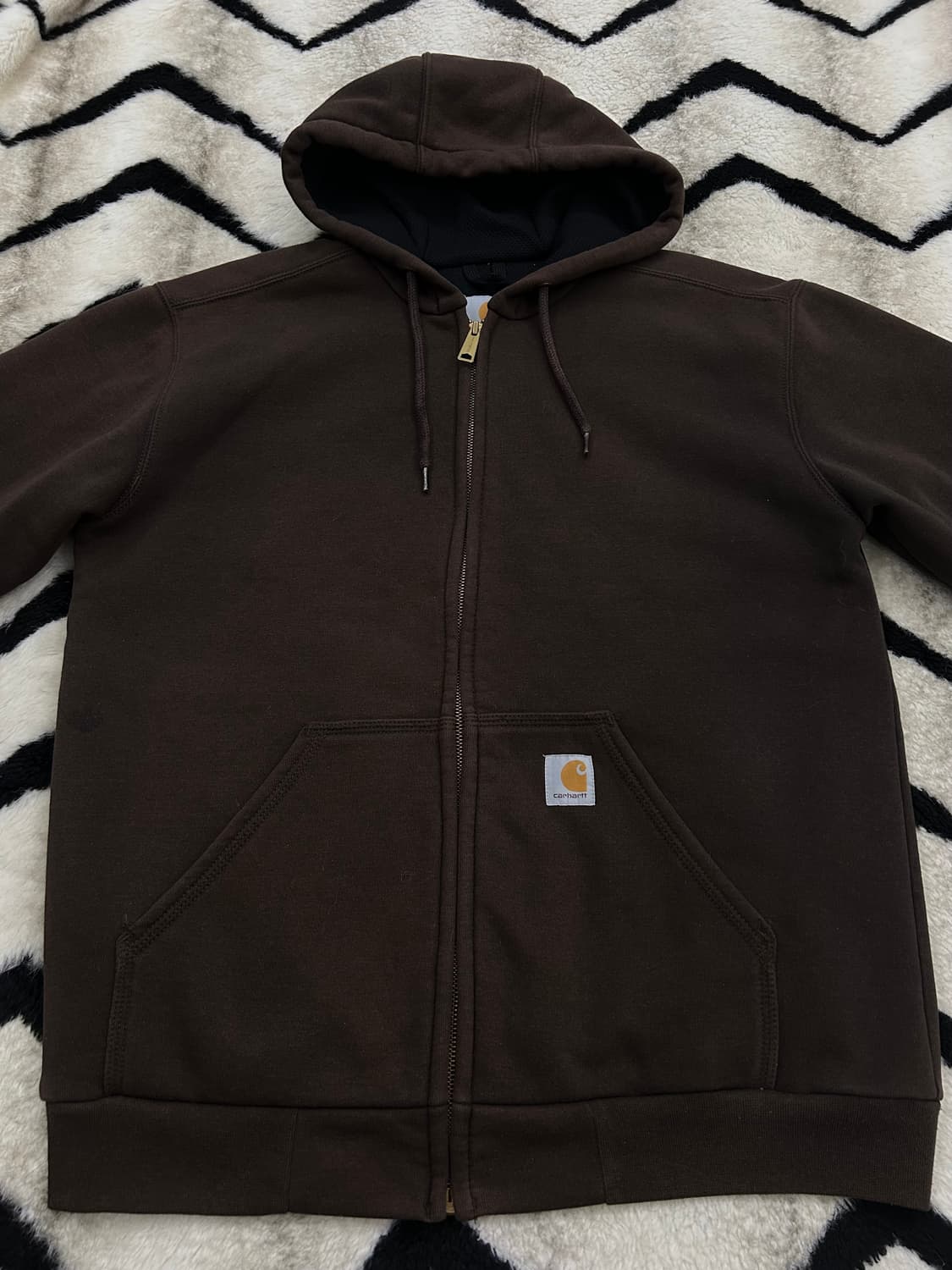 [S]칼하트 레인디펜더 후드집업/다크브라운 상품이미지4