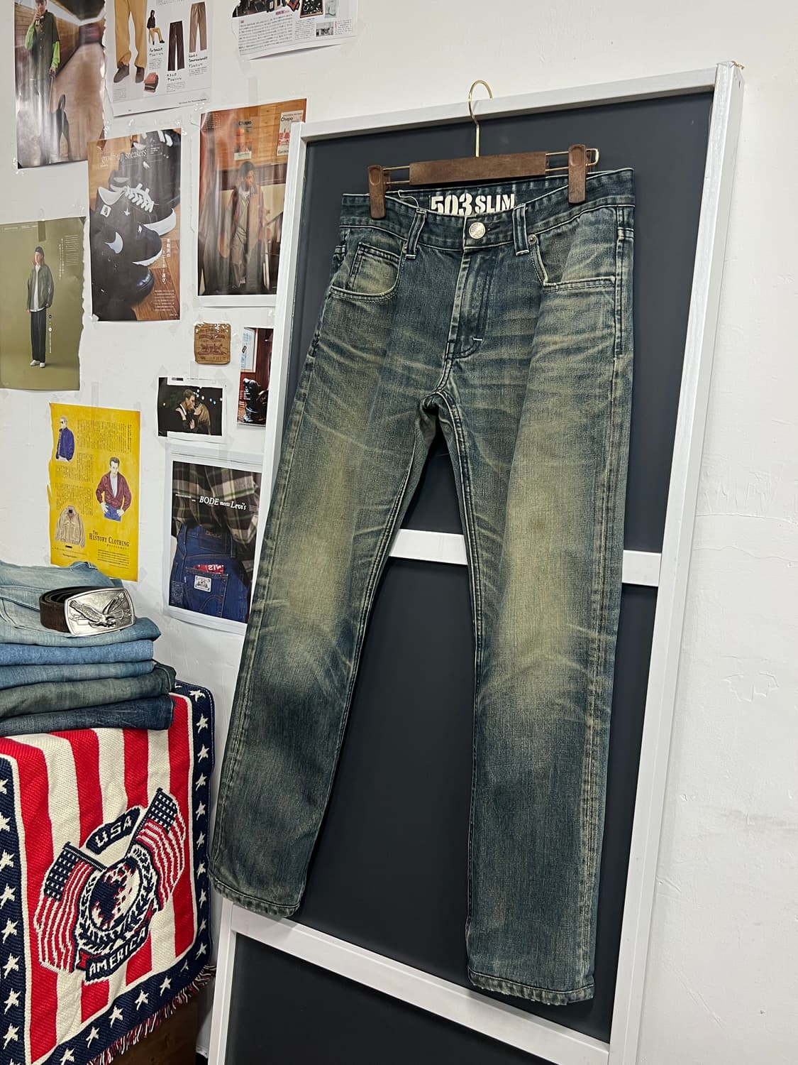 Edwin 에드윈 503 워싱 슬림핏 데님 팬츠 상품이미지10