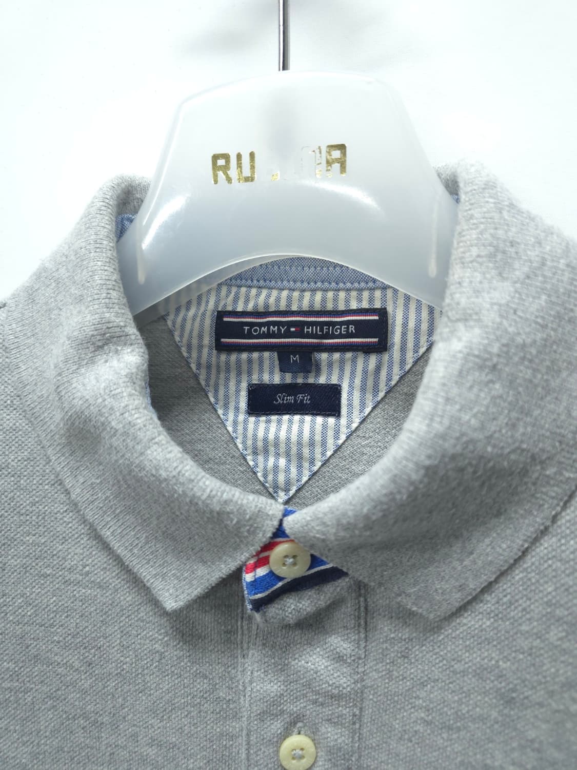 타미힐피거 그레이 배색 포인트 포켓 반팔 티셔츠(95) 상품이미지3