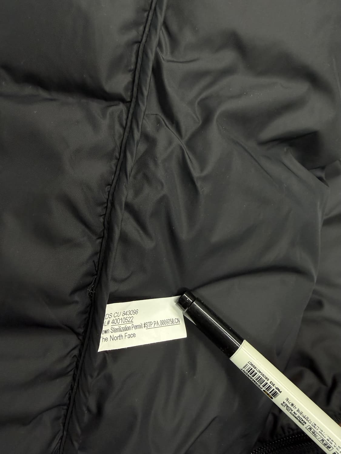 [M]슈프림x노스페이스 스플릿 눕시 블랙 24ss 상품이미지3