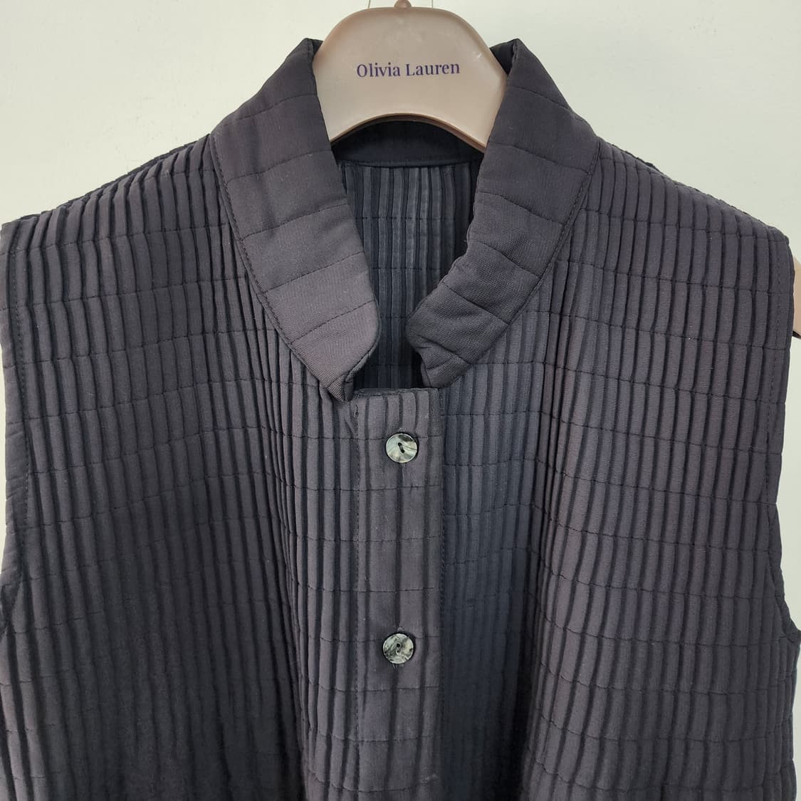 플리츠 디자인 퀼팅 조끼 상품이미지2